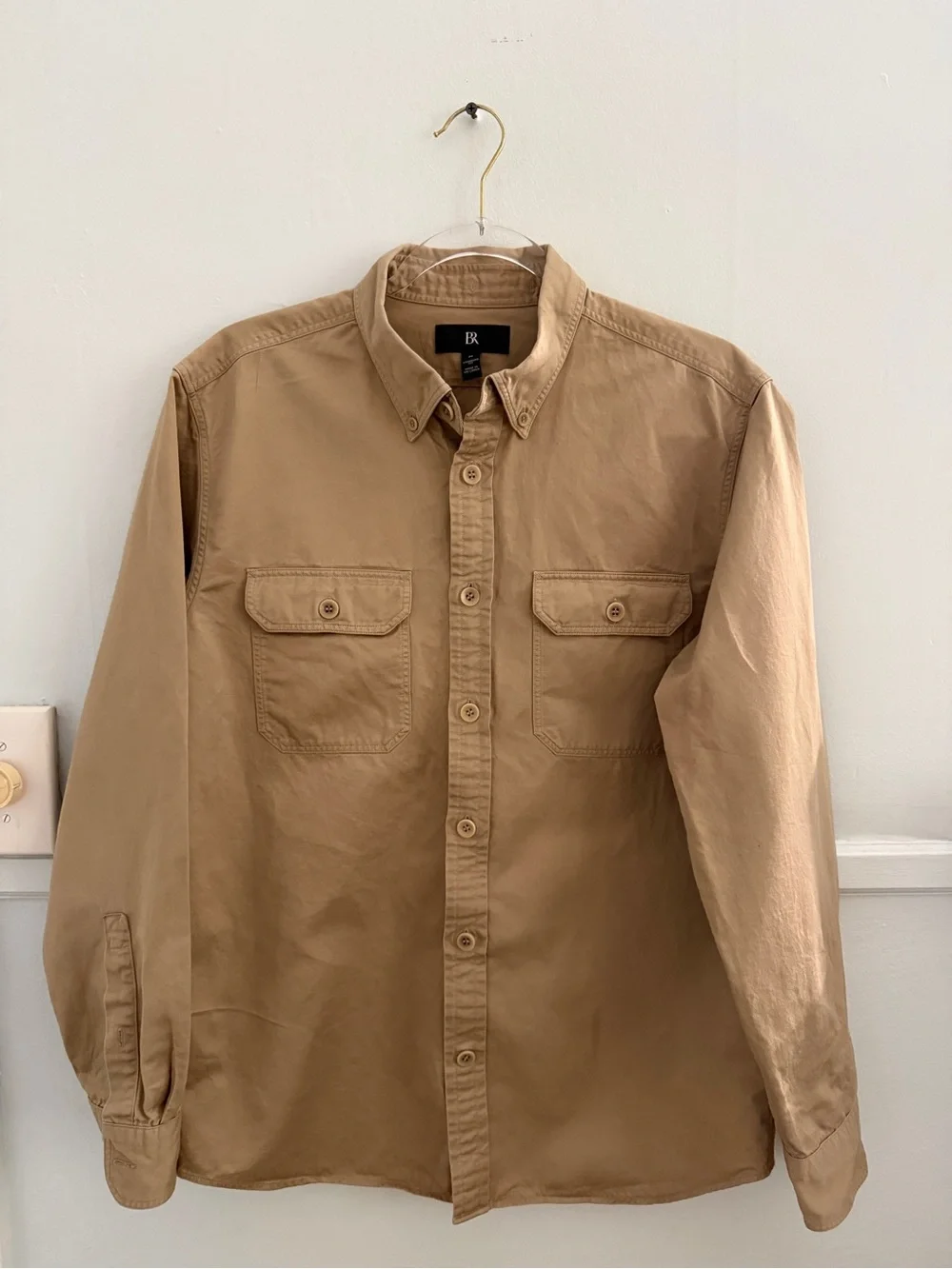 Banana Republic Tan Utility Button-Up Shirt